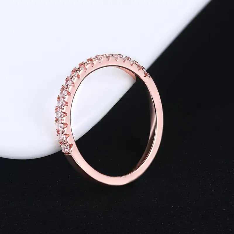 Minimalist Engagement Rings for Women Dainty Micro Pave Cubic Zirconia Jewelry