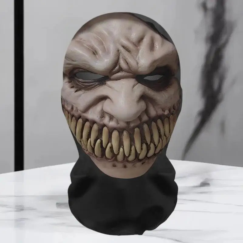 Halloween Ghost Face Full Mask - 3D Printed Stretchable Mesh Cosplay Skull Mask
