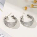 Elegant Multilayer Stud Earrings for Women - Retro Fashion Jewelry, Party Gift