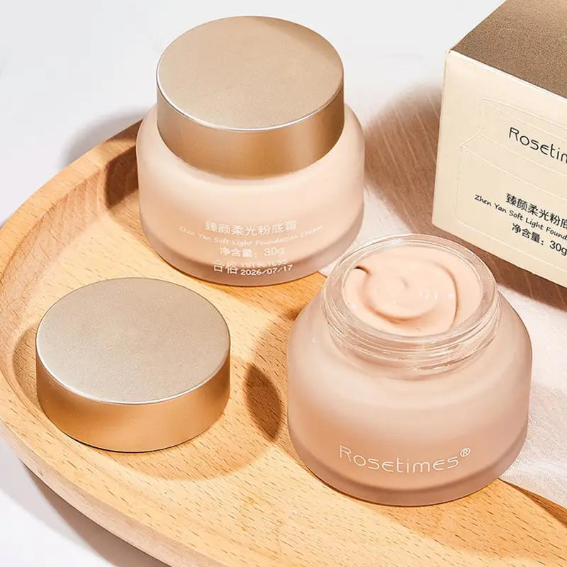 Lightweight Foundation Cream with Oil Control & Moisturizing - Natural Skin Makeup