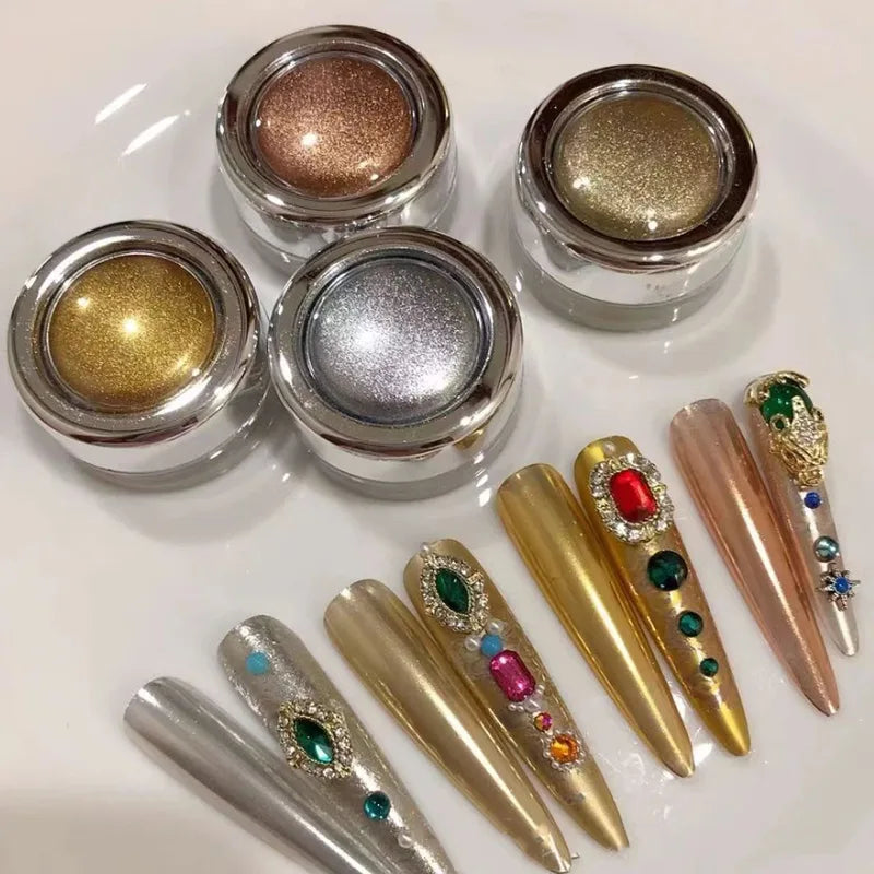 Colorful Mirror Nail Powder Set - 0.5g Metallic Chrome Pigment for Gel Polish
