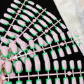 120pcs Colorful Edge French Tip Fake Nails - Square Press On Full Cover