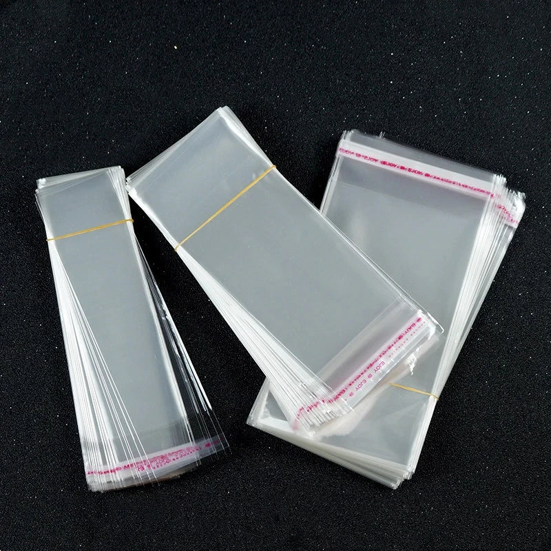 Self-Sealing Clear Jewelry & Gift Packaging Bags 100Pcs - Multiple Sizes