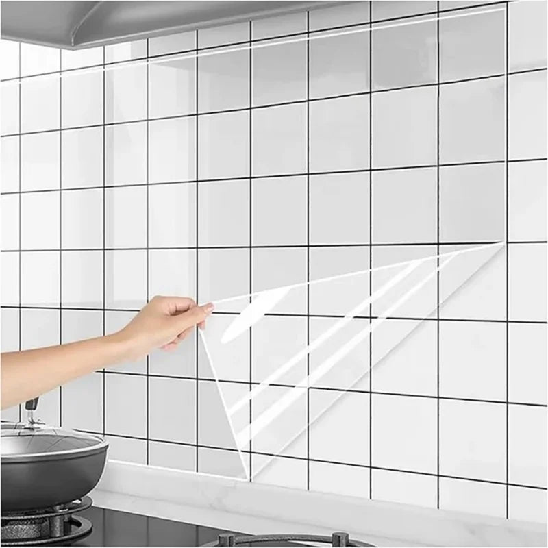 Clear Electrostatic Wall Protector Film Waterproof Heat-Resistant Wall Covering