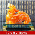 Imitation Jade Pixiu Feng Shui Statue Decor Resin Sculpture for Home Office