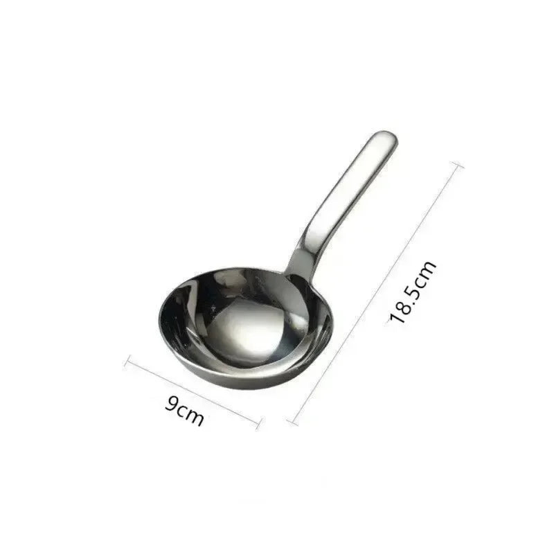 Stainless Steel Soup Ladle Large Ramen Spoon Kitchen Utensil Short Handle