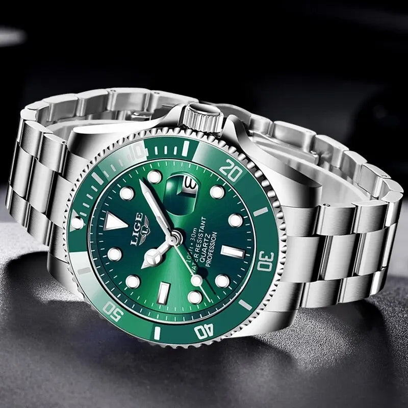 Luxury Men's Diver Watch Waterproof 30ATM Sport Quartz Wristwatch