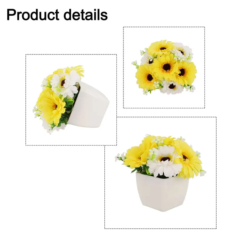 Artificial Potted Plant Garden Decor | Fake Flowers for Home & Office