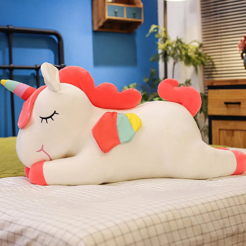 Cute Pony Plush Toy Rainbow Unicorn Doll Kids Gift