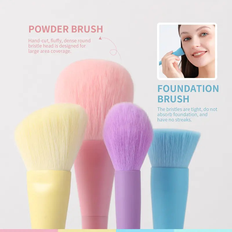 17-Piece Makeup Brush Set with Foundation Blenders and Eye Brushes