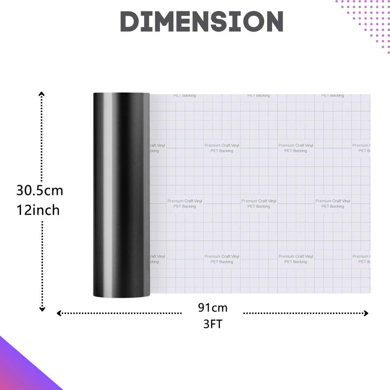 Vinyl Stickers for Crafting and DIY Projects - Permanent Adhesive Vinyl Roll