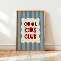 Kids Wall Art Canvas Prints - Cartoon Cool Kids Club Home Decor Poster