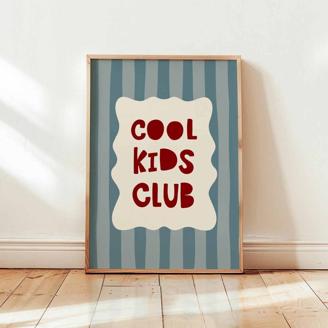 Kids Wall Art Canvas Prints - Cartoon Cool Kids Club Home Decor Poster