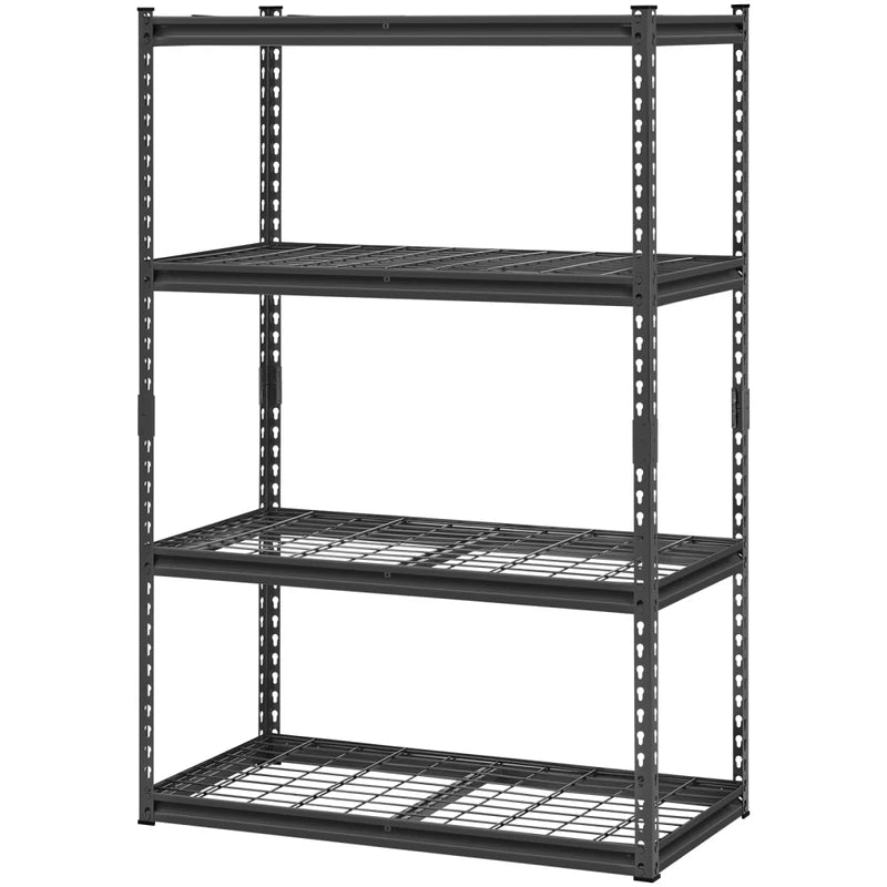 Heavy Duty Adjustable 4-Tier Storage Shelves Rack - 2400 lbs Load Capacity