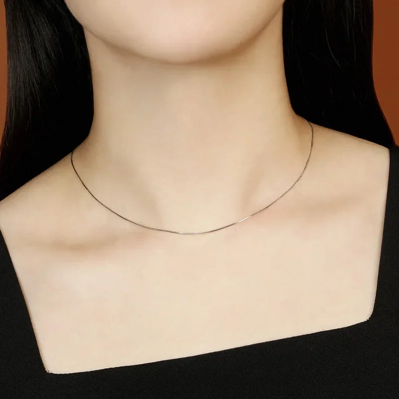 1/2MM Sterling Silver Snake Chain Necklace 16-30 Inches Hip Hop Punk Jewelry