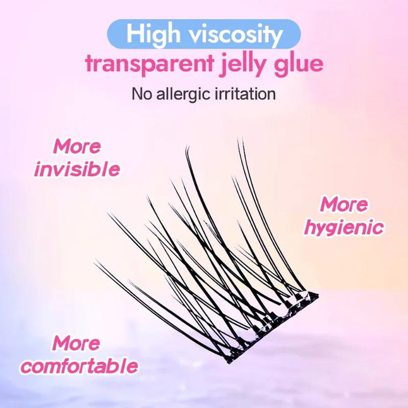 Large Capacity Self-Adhesive False Eyelashes - 10 Rows, 10-12MM C-Curl Natural Look