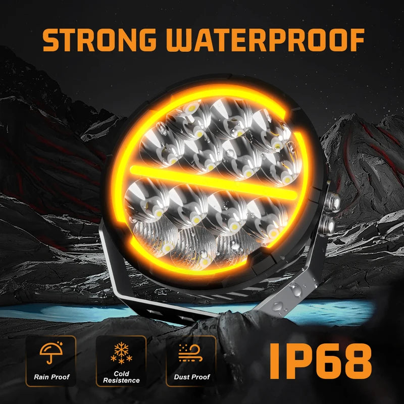 Offroad LED Driving Lights 6.5 Inch Spot Flood Combo 60000LM Waterproof Work Pods