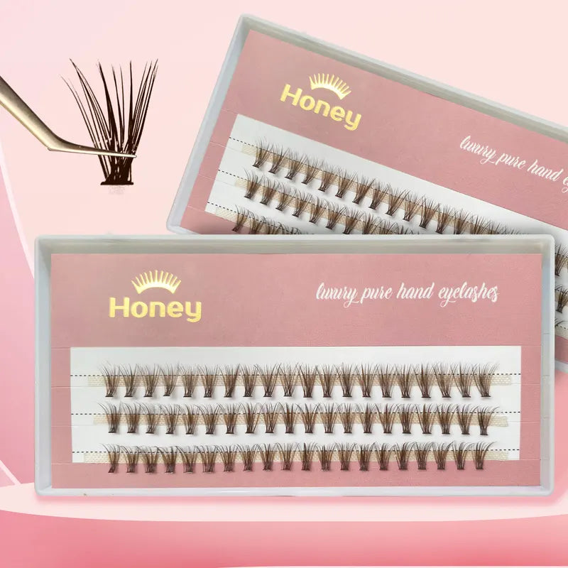 Honey Eyelash Cluster Lashes 20P Volume Fans DIY False Eyelashes