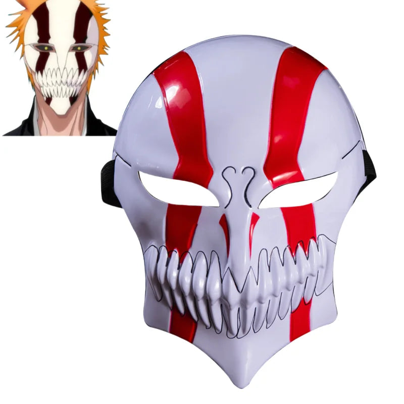 Anime Bleach Ichigo Hollow Mask Cosplay Costume Halloween Party Mask PVC