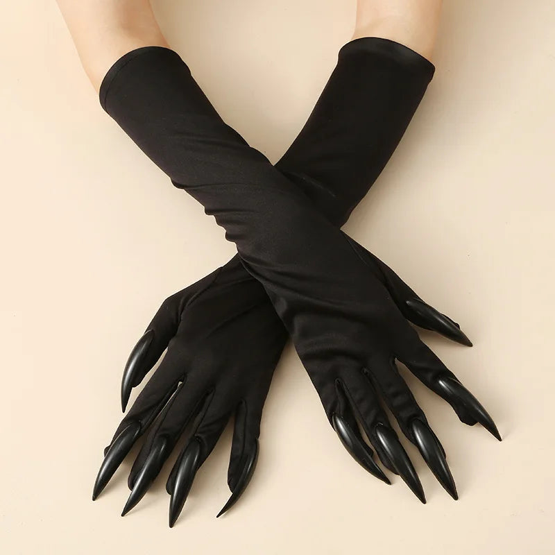 Halloween Ghost Claw Gloves with Long Nails Cosplay Funny Costume Accessories
