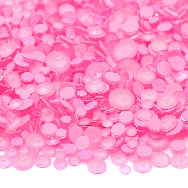 Mixed Size Glass Flatback Rhinestones for Nail Art DIY Crafts 1440Pcs