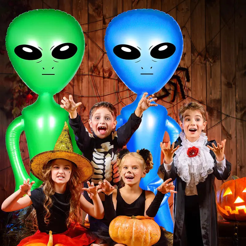 Inflatable Alien Toys Set for Halloween Christmas Party Decorations and Gifts - 2 Pieces