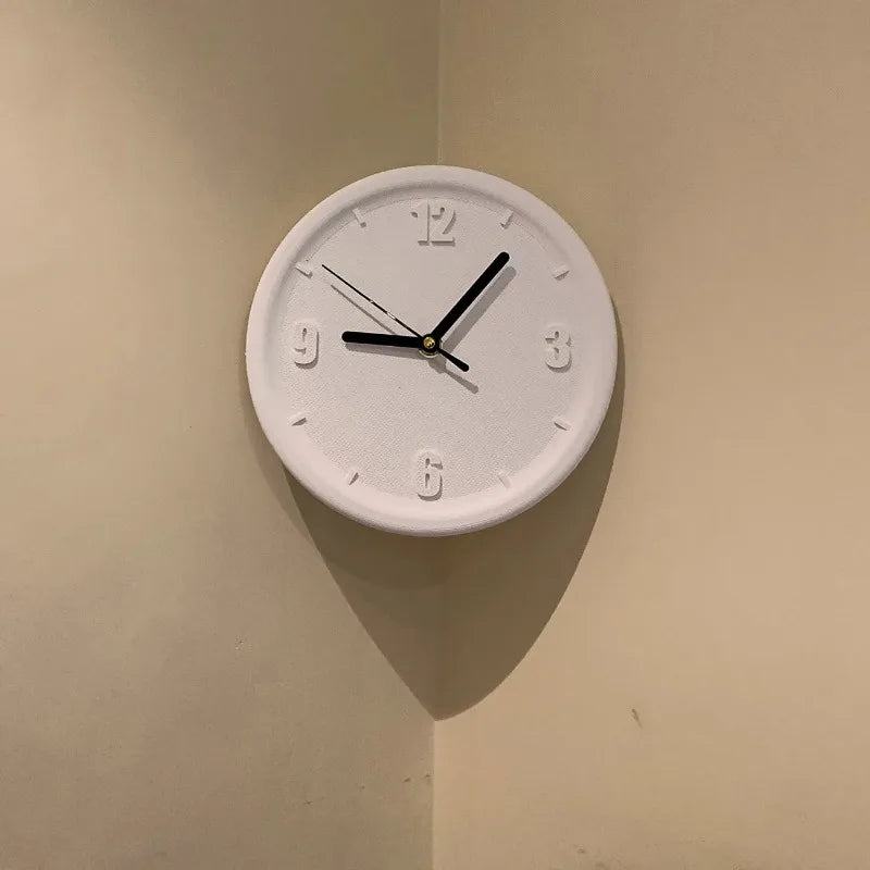Silent Wall Clock for Living Room & Bedroom — Modern Corner Art Decor