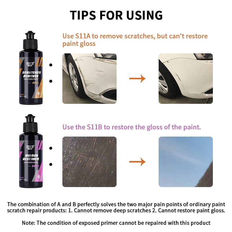 Car Scratch Repair Wax Kit - Polishing & Paint Restoration for All Car Colors