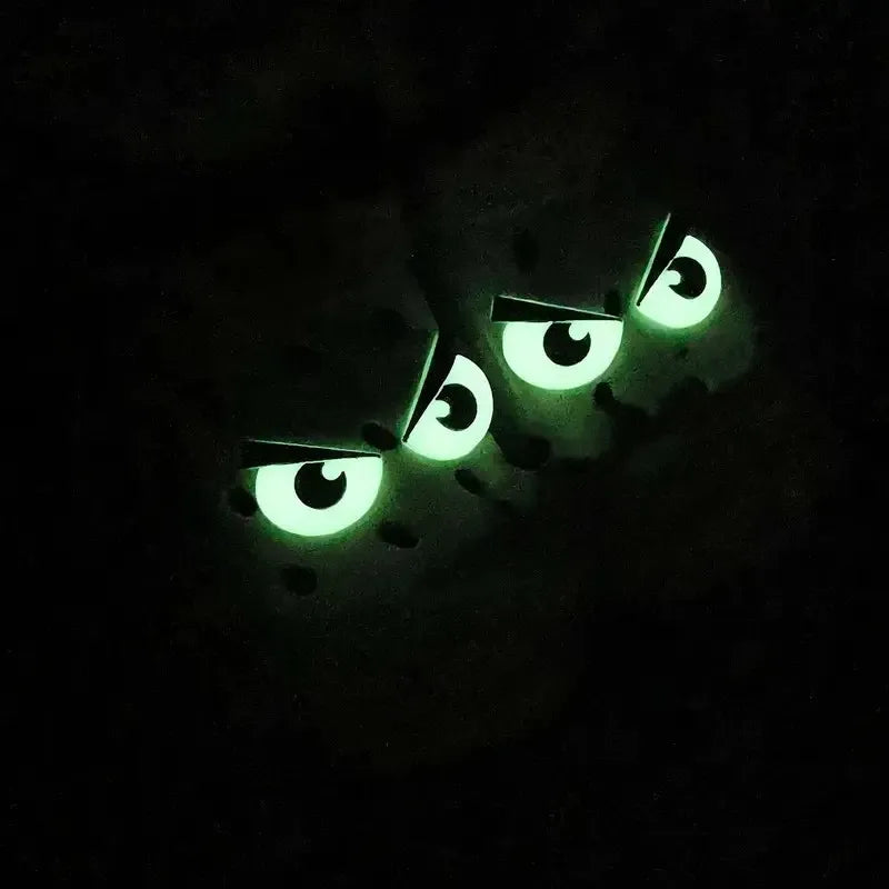 Fluorescent Big Eyes Shoe Charms Set Self-Luminous Shoe Accessories DIY Decor