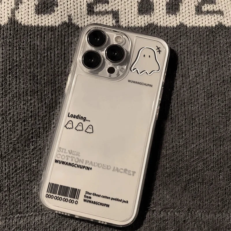 Halloween Ghost Phone Case for iPhone - Clear Cartoon Cute Cover