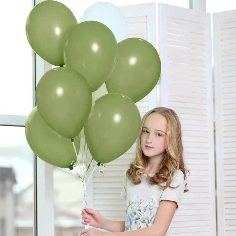 12 Inch Olive Green Latex Balloons for Wedding Birthday Baby Shower Party Decorations