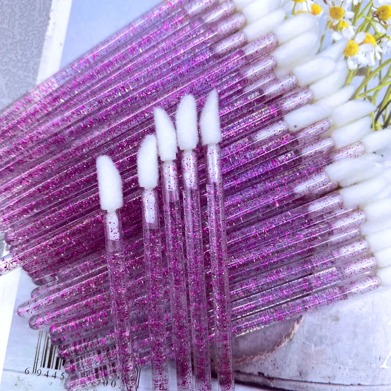 Colorful 500pcs Disposable Lip & Eyelash Makeup Brush Set with Applicators
