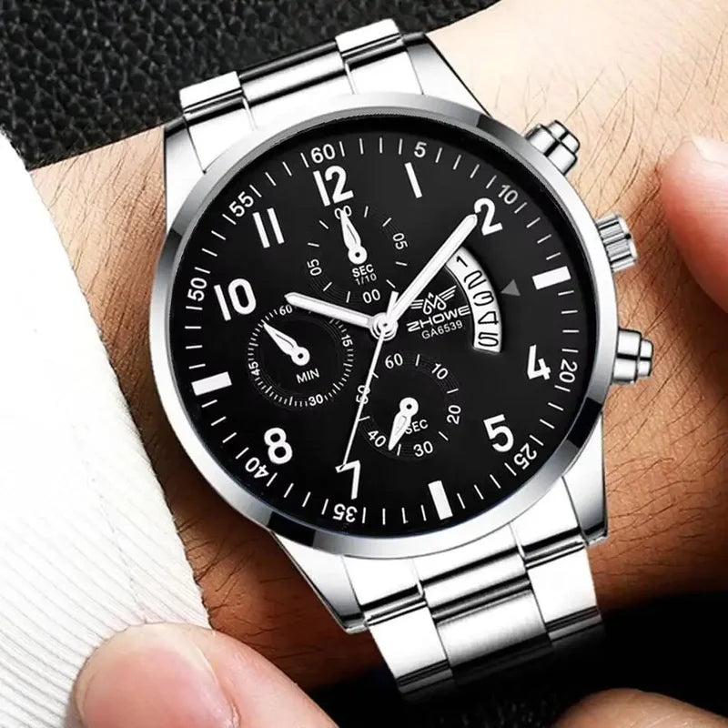 Men's Quartz Business Watch - Stylish Men's Wristwatch with Durable Alloy Case