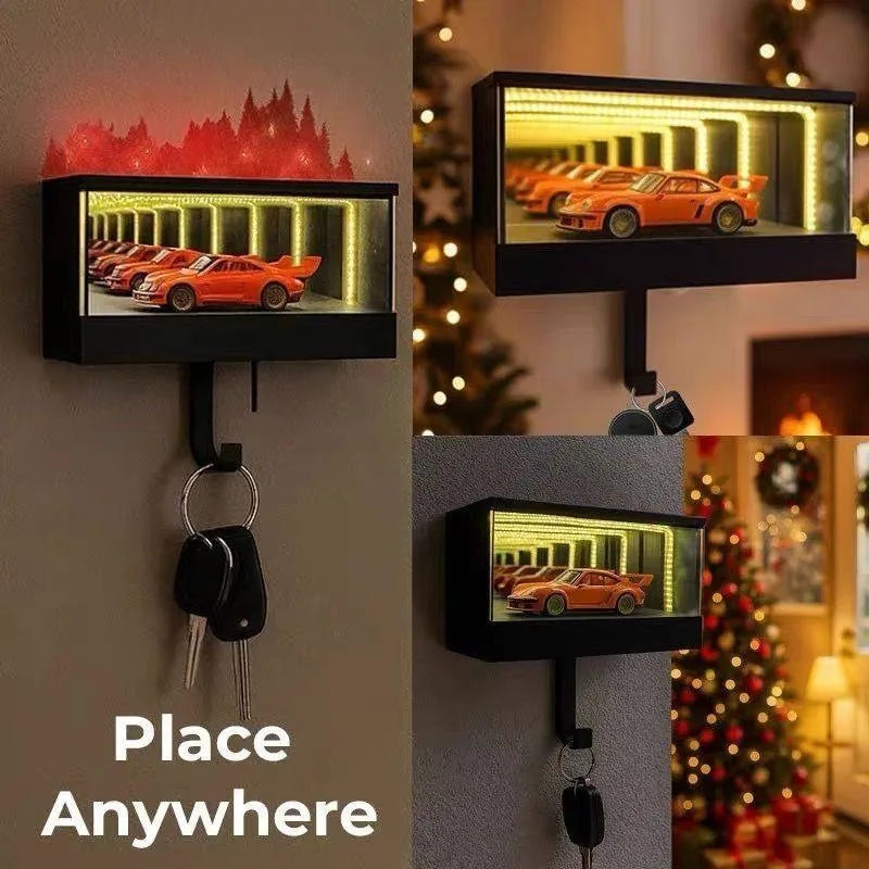 Illuminated Infinity Garage Keychain Car Hook - Home & Office Use