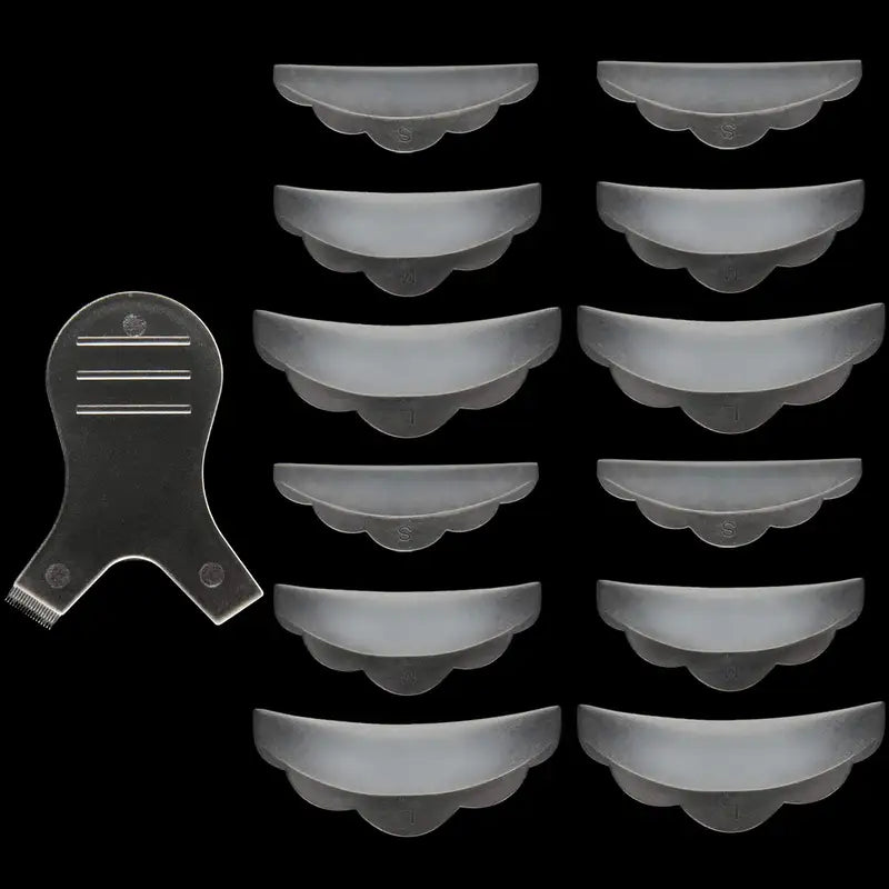Silicone Eyelash Perm Pads & Brush Set - Curling & Lifting Tools for Professional & Home Use
