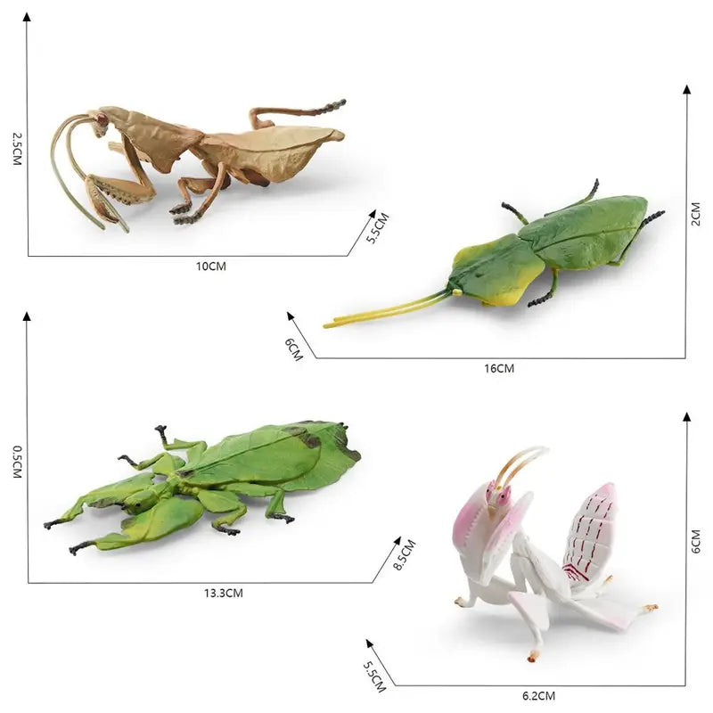 Simulation Insect Animal Model Deroplatys Desiccata Orchid Flower Mantis Action Figure Educational Toy
