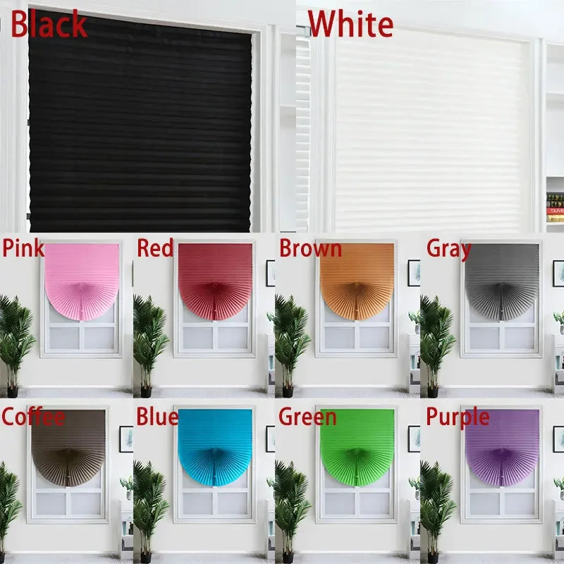 Self-Adhesive Folding Window Shades for Bathroom Balcony Living Room