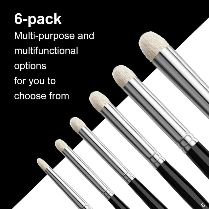 Miniature Paint Brush Set - 6 Pcs Goat Hair Detail Brushes for Acrylic Watercolor Oil Models