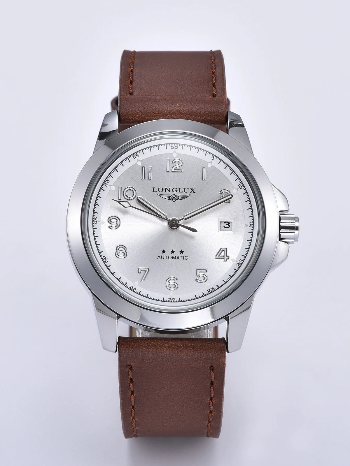 Men's Automatic Mechanical Pilot Watch Waterproof Luminous Leather Strap Classic Business