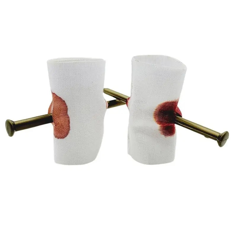 Prank Fake Nail Through Finger Trick - Blood Blood Blood Halloween Party Joke