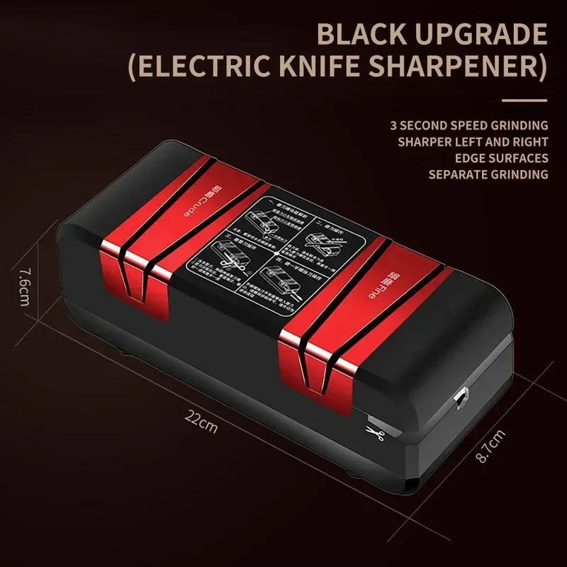 Electric Knife Sharpener Multi-Function Fast Sharpening Tool for Kitchen Knives and Scissors