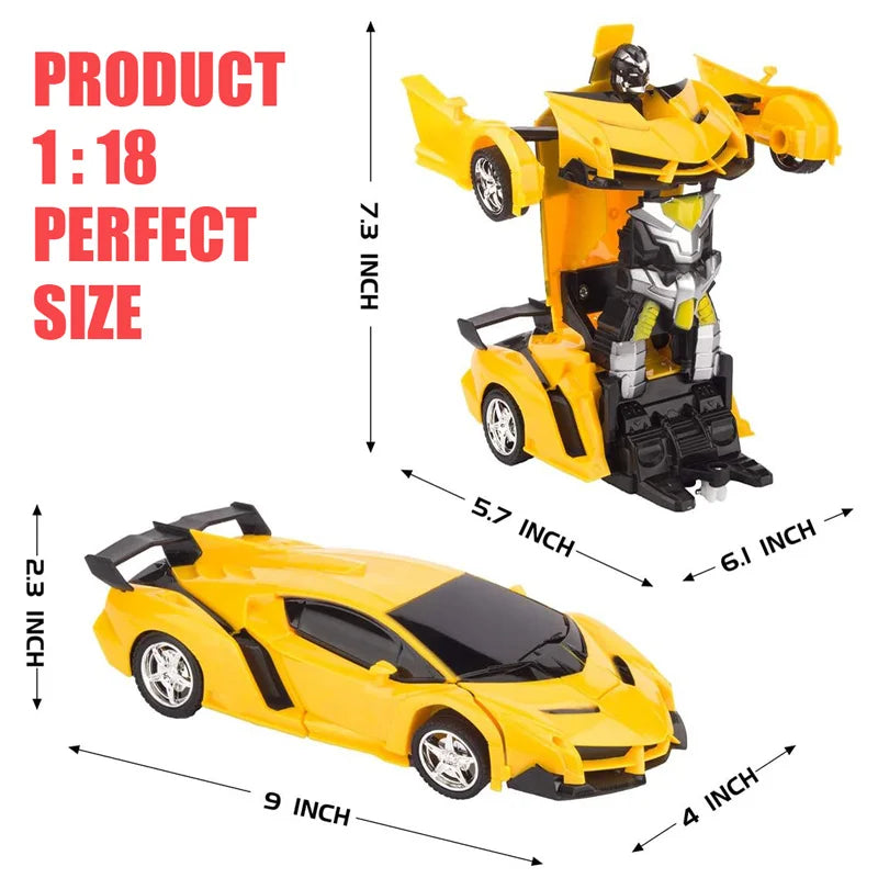 Remote Control RC Car 2-in-1 Transformation Robot Sports Vehicle Kids Toy Gift