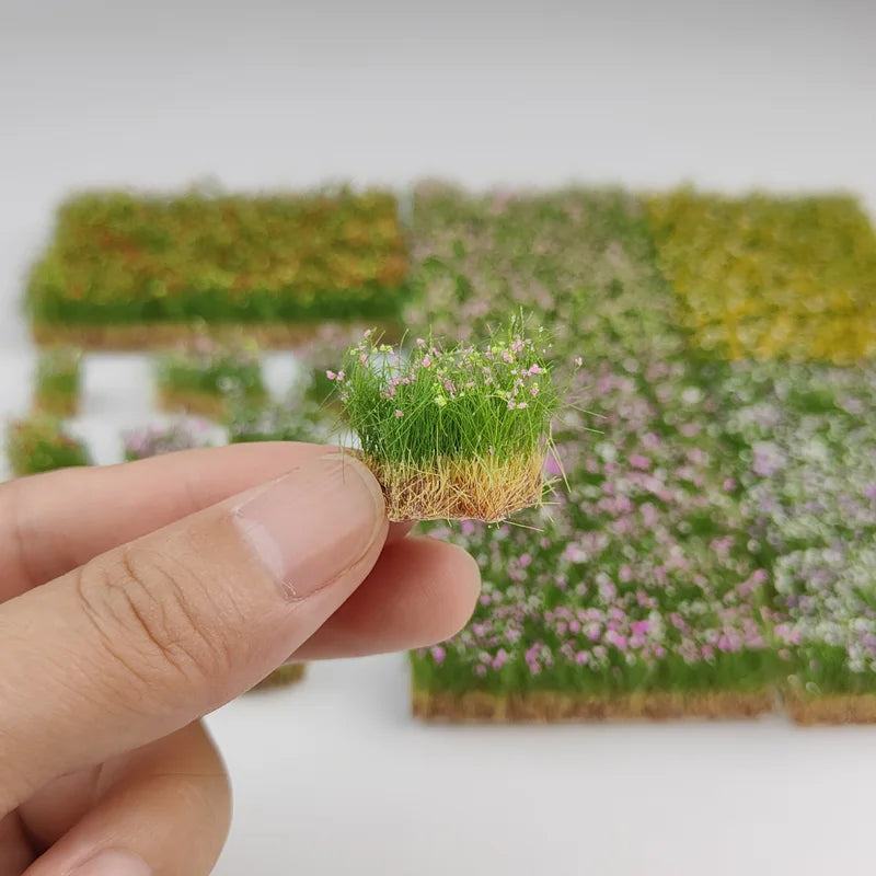 Hand Torn Flower Clusters for Model Making - Garden Miniature Bonsai Decor Set