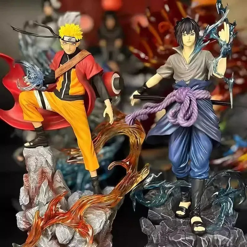 Anime Action Figure Naruto Uchiha Sasuke PVC Statue Collectible Toy 23cm