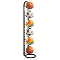 Multi-Functional Ball Organizer Rack for Sports Balls - Black, Red, Green