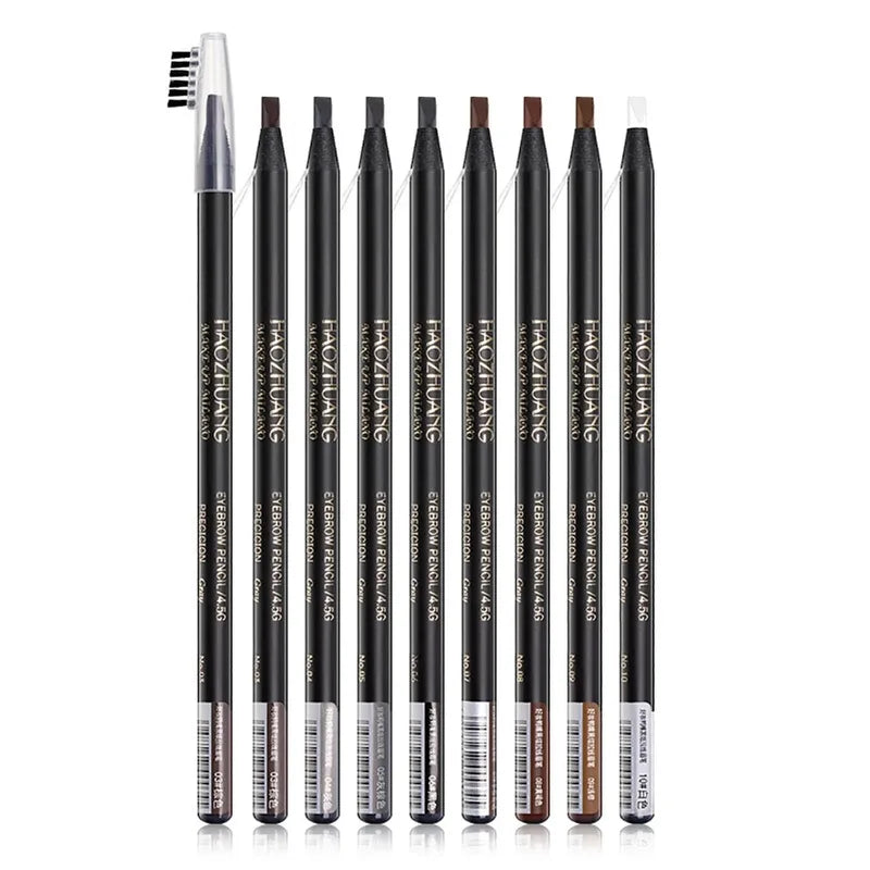 Waterproof Microblading Eyebrow Pencil Set - Long-lasting, Natural Finish, Multiple Colors