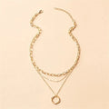 Gold & Silver Multi-Layered Pendant Necklace for Women and Girls – Fashion Jewelry Gift