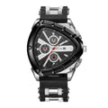 Men's Sports Quartz Watch with Silicone Strap Auto Date - Gift Idea