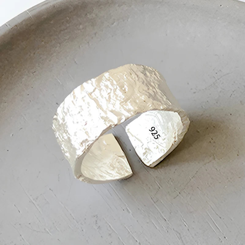 Sterling Silver Wide Rings for Women - Elegant Vintage Jewelry for Women and Couples