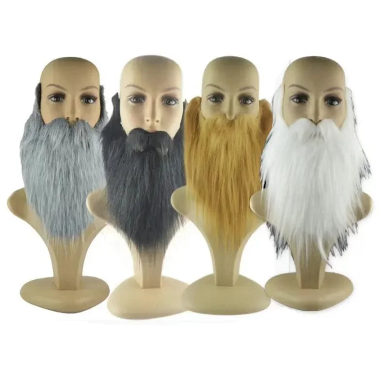 Funny Fake Beard Set - Halloween Cosplay Costume Prop with Mustache & Eyebrows